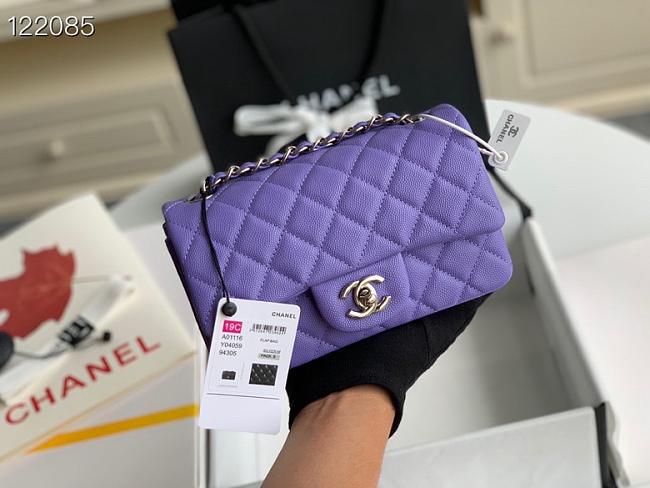 Chanel Caviar Flap bag 20cm Purple - 1