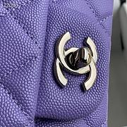 Chanel Caviar Flap bag 20cm Purple - 2