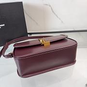 YSL SOLFERINO small in BOX ROUGE CABERNET - 24.5x15x8.5cm - 3