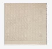 Fendi FF Shawl Cream shawl with metallic yarn - 2