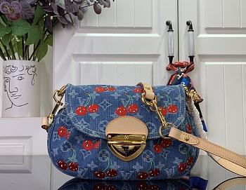 Louis Vuitton x Takashi Murakami Cherry Sunset Denim Monogram - 27x18x3cm