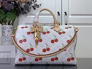 Louis Vuitton x Takashi Murakami Cherry Speedy Soft Bandouliere 30 White Monogram - 30x21x17cm - 1