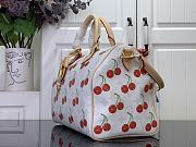Louis Vuitton x Takashi Murakami Cherry Speedy Soft Bandouliere 30 White Monogram - 30x21x17cm - 3