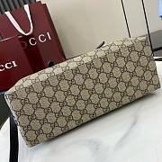 Gucci GG Emblem small tote bag beige & black - 31x18.5x11.5cm - 3