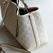 Gucci GG Emblem small tote bag beige and white - 31x18.5x11.5cm - 4