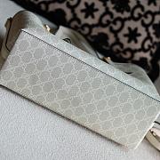 Gucci GG Emblem small tote bag beige and white - 31x18.5x11.5cm - 2
