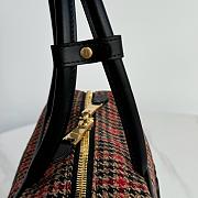 Miumiu Beau tartan top-handle bag with leather details 34cm - 5