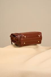 Chanel Mini Bag With Top Handle Shiny Lambskin Brown 18cm - 2