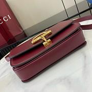 Gucci Siena small shoulder bag Rosso Ancora red leather - 22.5x14x8cm - 6
