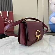 Gucci Siena small shoulder bag Rosso Ancora red leather - 22.5x14x8cm - 5