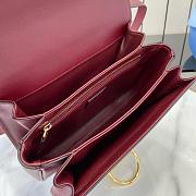 Gucci Siena small shoulder bag Rosso Ancora red leather - 22.5x14x8cm - 2