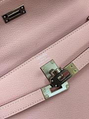 Hermes Kelly Epsom Rose Sakura Silver Hardware 25cm - 6