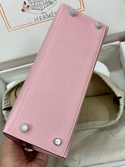 Hermes Kelly Epsom Rose Sakura Silver Hardware 25cm - 5