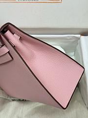 Hermes Kelly Epsom Rose Sakura Silver Hardware 25cm - 4