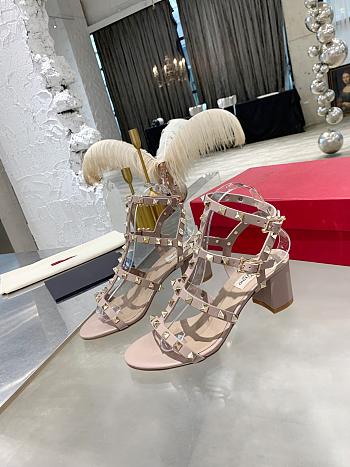 Valentino Garavani Rockstud Calfskin Ankle Strap Sandal 60 Mm