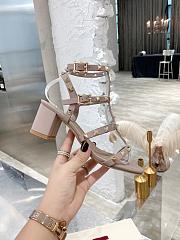 Valentino Garavani Rockstud Calfskin Ankle Strap Sandal 60 Mm - 5