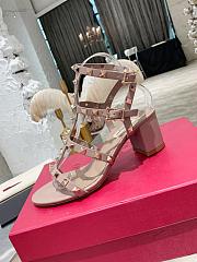 Valentino Garavani Rockstud Calfskin Ankle Strap Sandal 60 Mm - 2