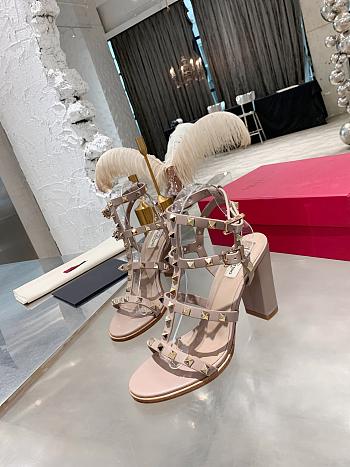 Valentino Garavani Rockstud Calfskin Ankle Strap Sandal 90 Mm