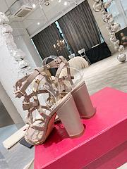 Valentino Garavani Rockstud Calfskin Ankle Strap Sandal 90 Mm - 3