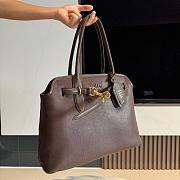 Miumiu Adventure Large Leather Shoulder Bag in Brown - 40x31x13cm - 5