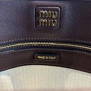 Miumiu Adventure Large Leather Shoulder Bag in Brown - 40x31x13cm - 2