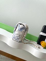 Chanel Flap Bag Printed Denim AS5454 White & Blue - 24cm - 6
