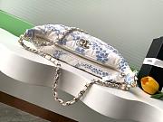 Chanel Hobo Bag Printed Denim White & Blue - 29cm - 6