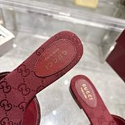 Gucci Women's Interlocking G slide sandal in Rosso Ancora red GG canvas - 3