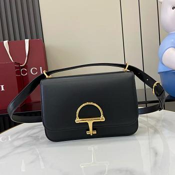 Gucci Siena small shoulder bag Black leather - 22.5x14x8cm