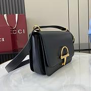 Gucci Siena small shoulder bag Black leather - 22.5x14x8cm - 5