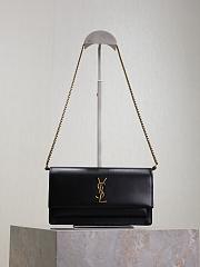 YSL SUNSET clutch in BOX saint laurent 810997 black - 22cm - 1