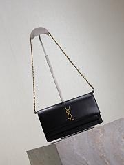 YSL SUNSET clutch in BOX saint laurent 810997 black - 22cm - 6