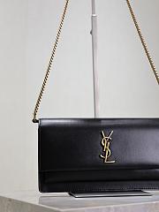 YSL SUNSET clutch in BOX saint laurent 810997 black - 22cm - 3