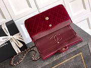 Chanel Flap Burgundy Velvet Bag 25cm - 4