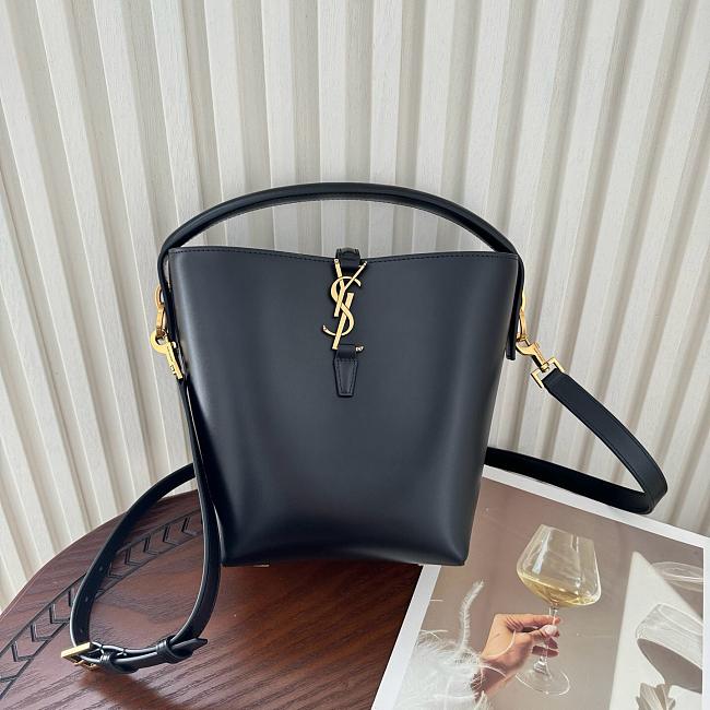YSL LE 37 small in shiny leather black - 17 X 20 X 13 CM - 1