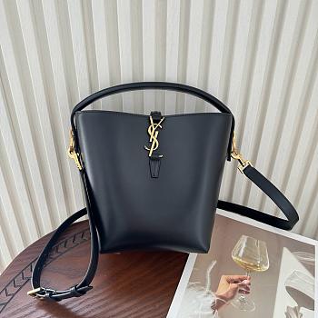 YSL LE 37 small in shiny leather black - 17 X 20 X 13 CM
