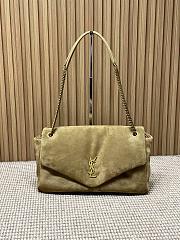 YSL CALYPSO large in suede beige - 38cm - 1