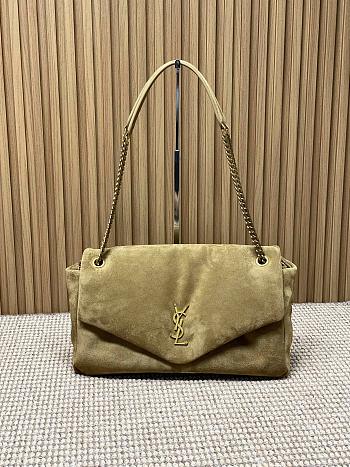 YSL CALYPSO large in suede beige - 38cm