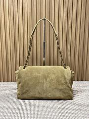 YSL CALYPSO large in suede beige - 38cm - 3