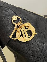 Dior Medium Voyage Bag Black Flat Macrocannage Crinkled Calfskin - 28cm - 3