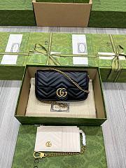 Gucci GG Marmont Matelasse Bag Black White - 21x12x5cm - 1