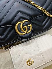 Gucci GG Marmont Matelasse Bag Black White - 21x12x5cm - 6