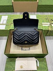 Gucci GG Marmont Matelasse Bag Black White - 21x12x5cm - 5