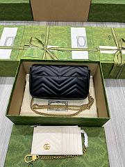 Gucci GG Marmont Matelasse Bag Black White - 21x12x5cm - 2