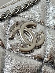 Chanel Hobo Handbag AS5528 Silver - 26cm - 2