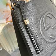 Gucci Large Soho Tote Bag Women leather Shoulder Bag Black - 3