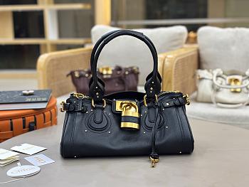 Chloe Paddington Tote Bag in Black - 36x18x15cm