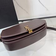YSL VOLTAIRE IN Box SAINT LAURENT In Raisin - 24x15x5cm - 6