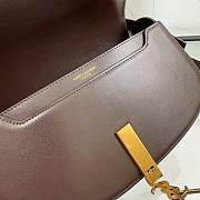 YSL VOLTAIRE IN Box SAINT LAURENT In Raisin - 24x15x5cm - 2