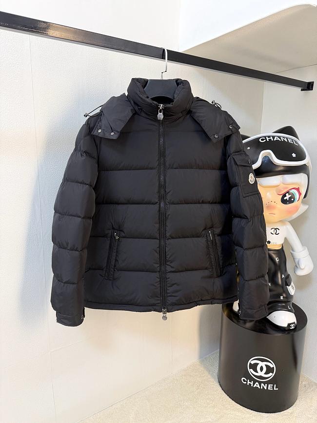 Moncler Maya Matte Short Down Jacket In Black - 1